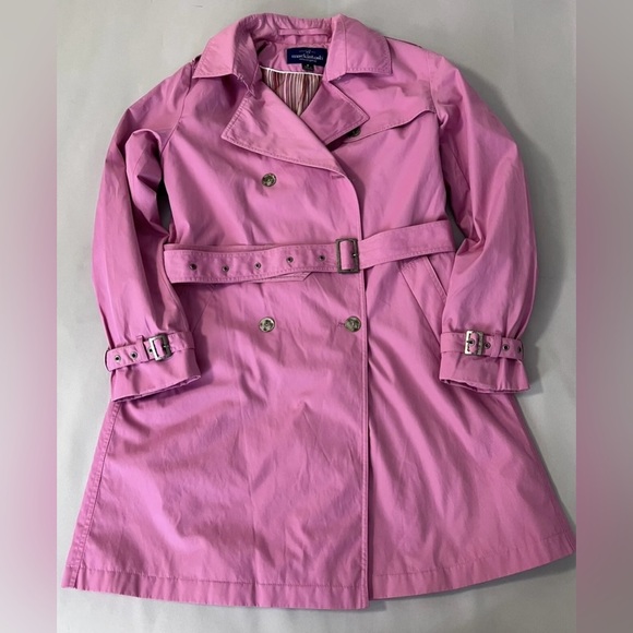 Mackintosh New England Belted Trench Coat Size 8 Hot‎ Pink - Picture 3 of 11